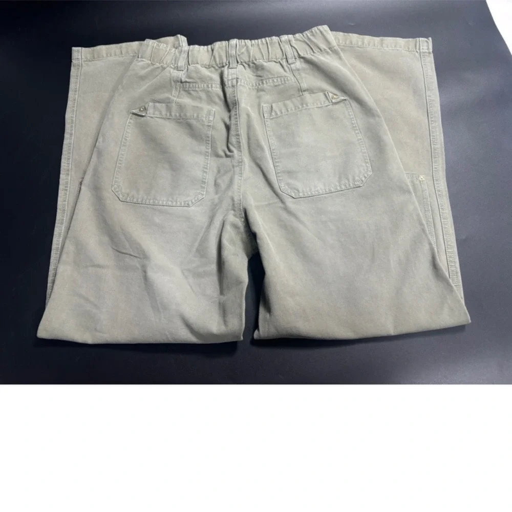 Free People NWOT Drawstring Utility Cargo‎ Pants Khaki/Green Small MSRP $148 - Picture 3 of 6